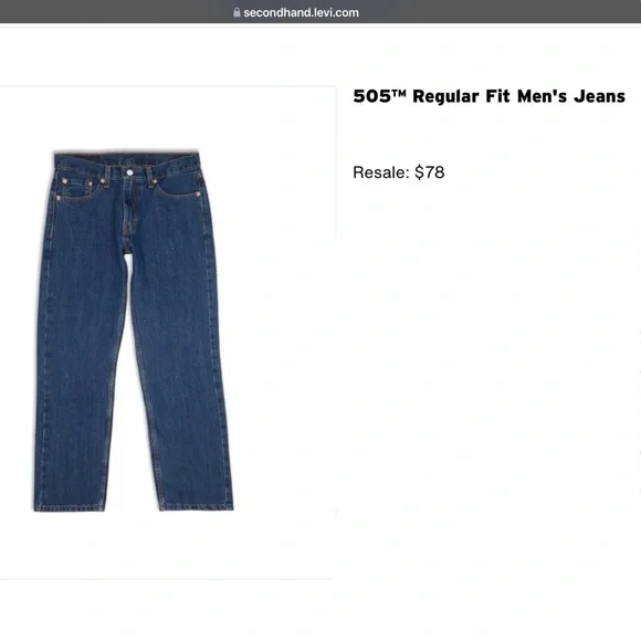 Levi’s 505 Regular Fit Jeans - Picture 7 of 16